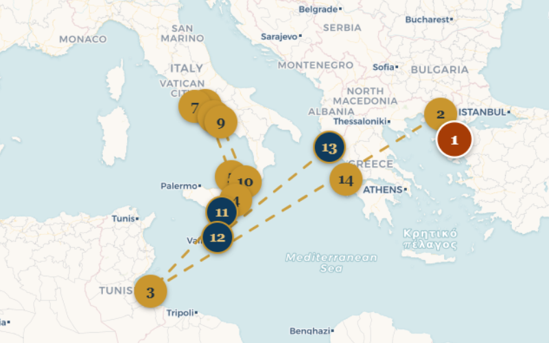 Scopri di più sull'articolo Mappa interattiva dei viaggi di Ulisse